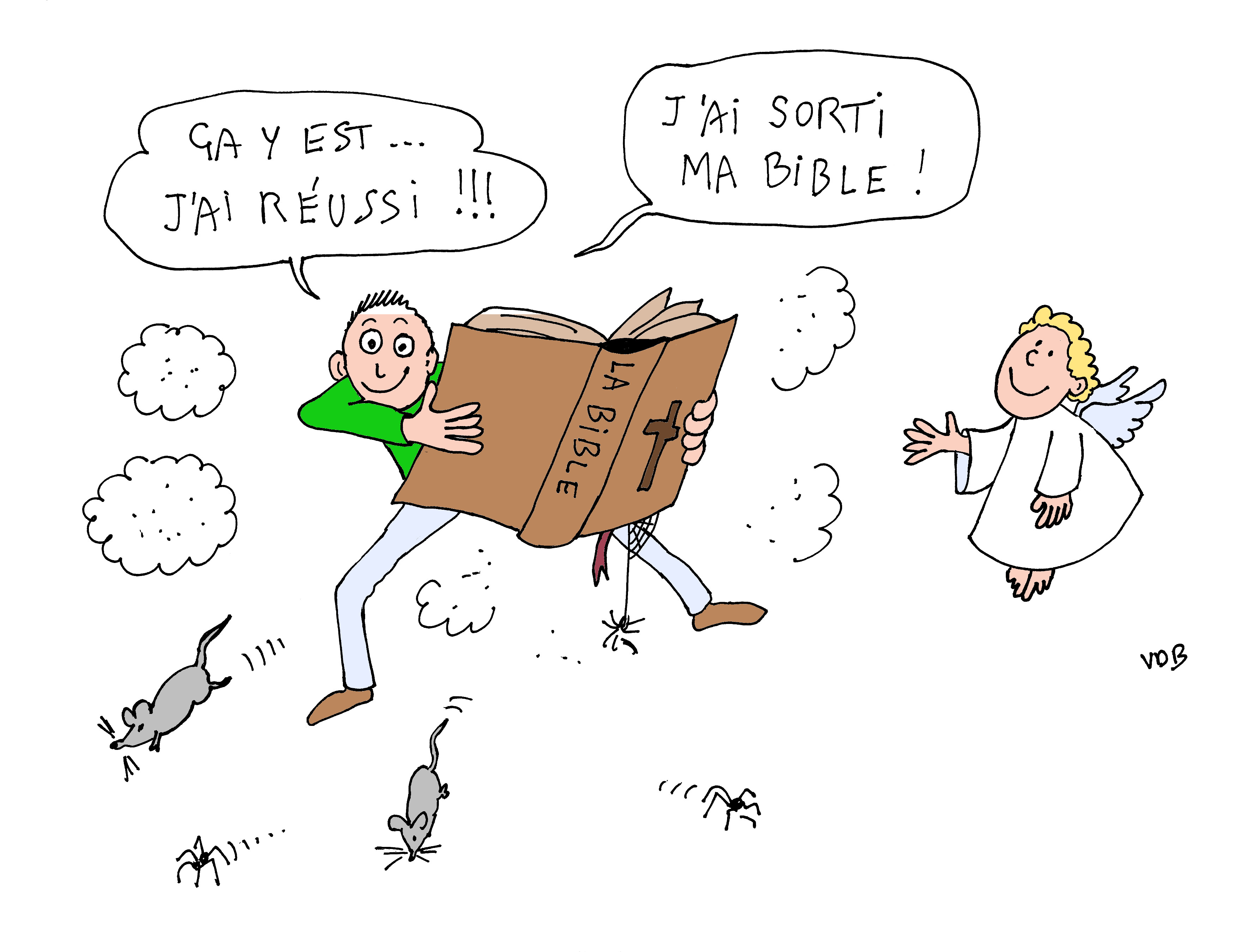 Léo ouvre la Bible