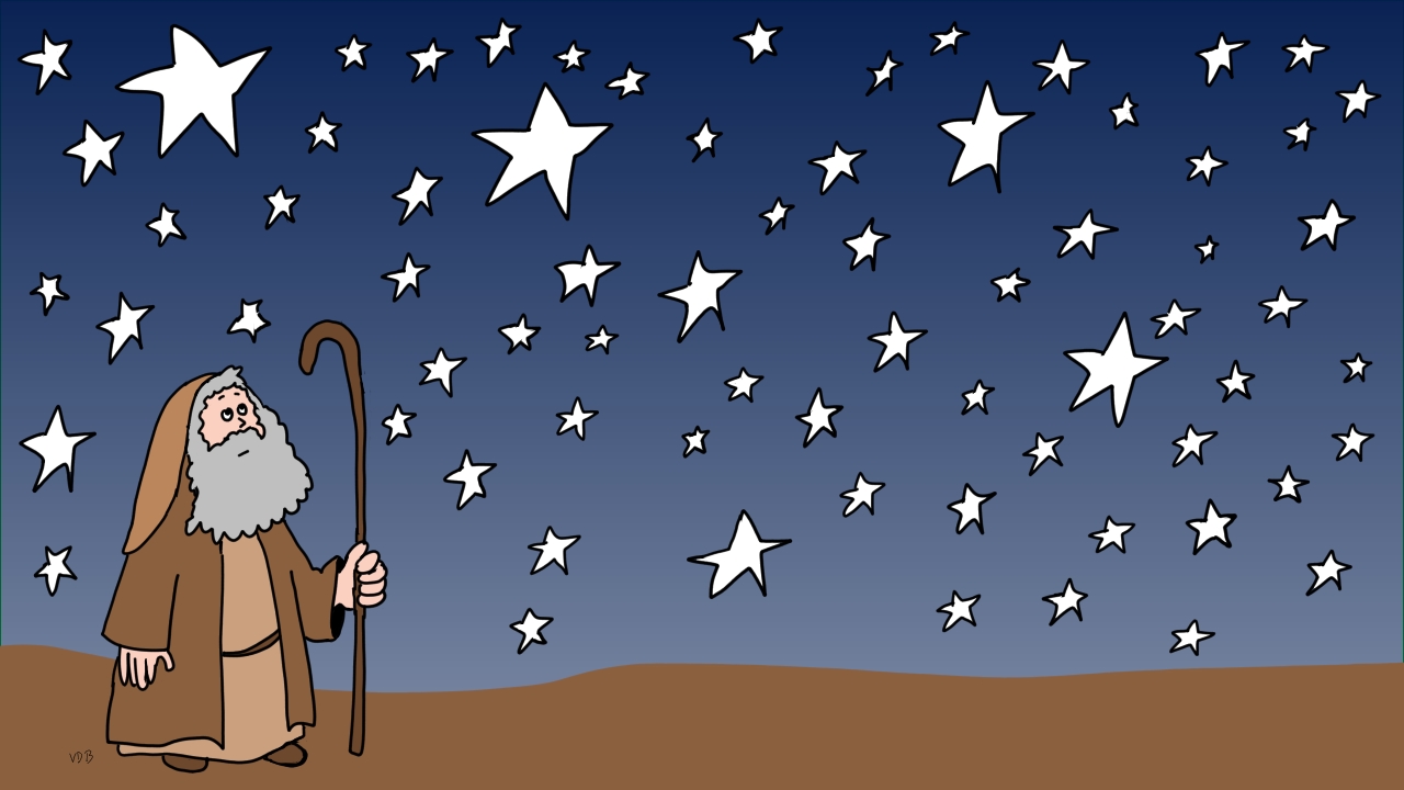 abraham regarde les étoiles
