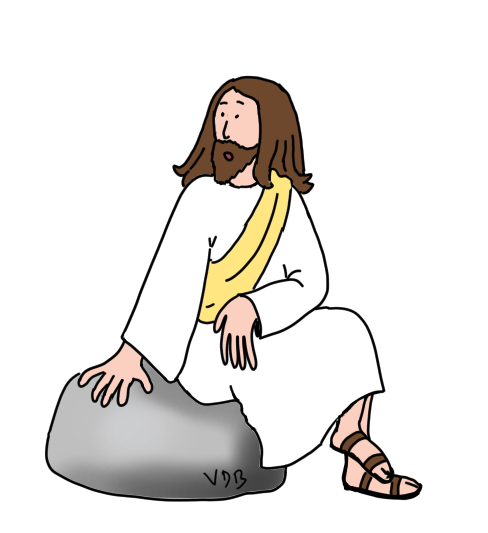 Jésus assis