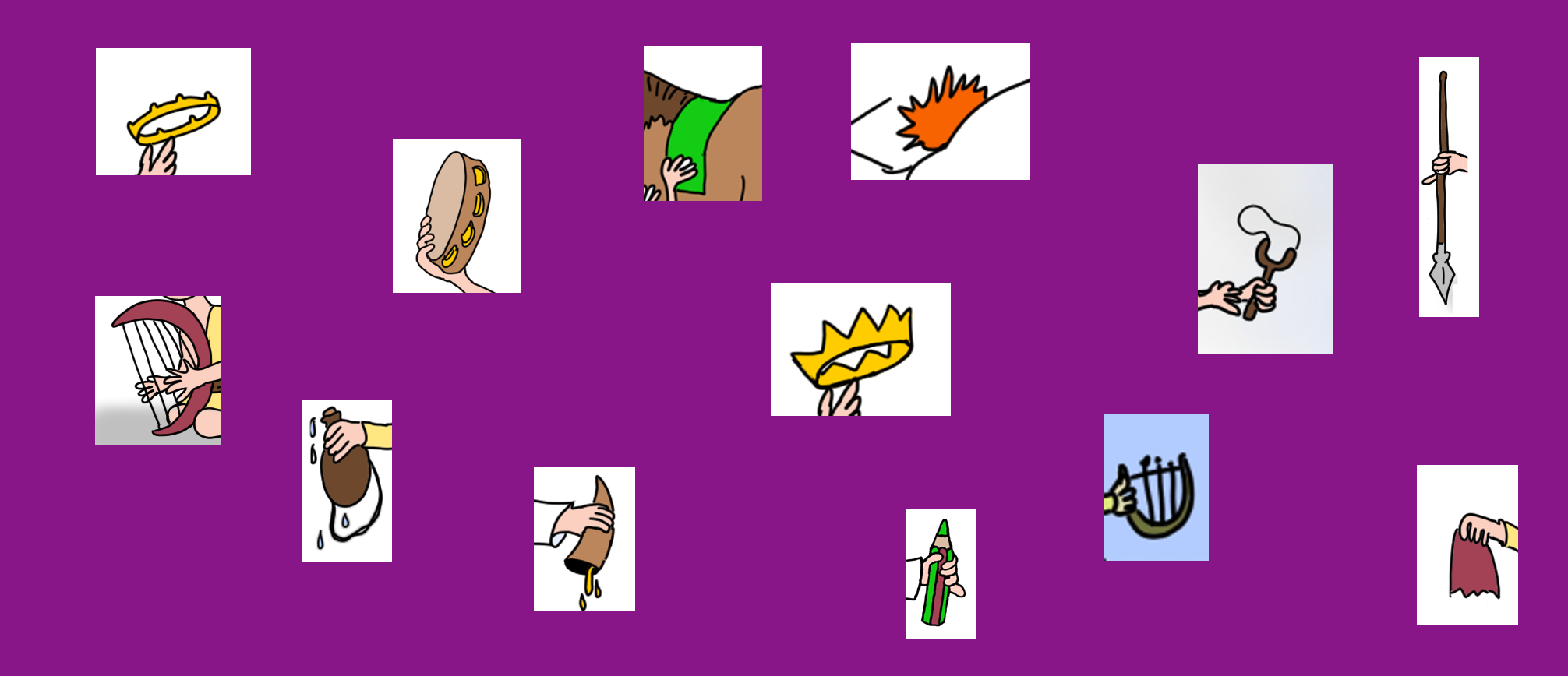 Des bouts de dessins sur l'histoire de David