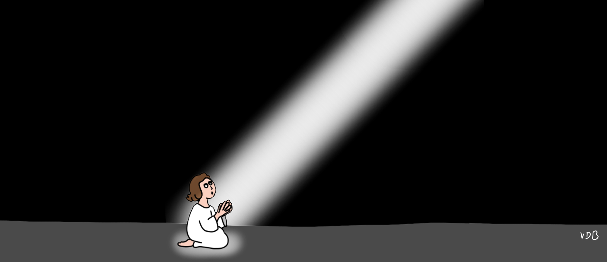 Samuel en prière la nuit